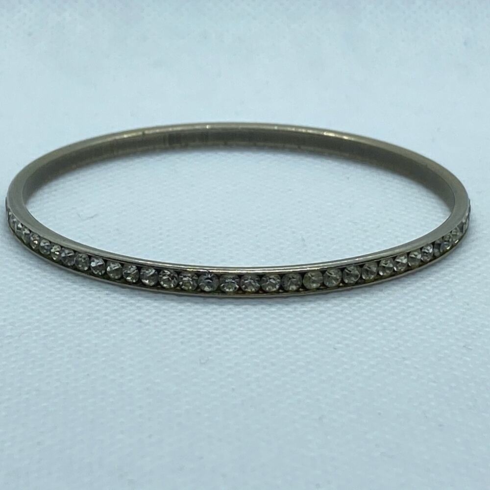 Costume Jewelry Single Row of Silver Faux Diamond Bracelet Pretend Play Dress Up